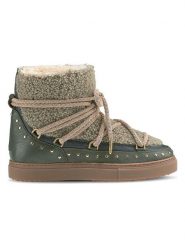 INUIKII Botki zimowe "Curly Rock" w kolorze khaki rozmiar: 39. Brązowe botki damskie Inuikii, na zimę, z materiału, rockowe, bez obcasa, bez zapięcia. Za 658.88 zł.