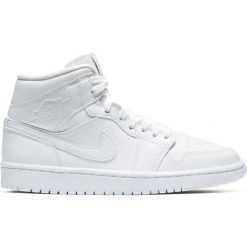 Buty sportowe damskie Nike Air Jordan 1 Mid Wmns. Białe buty sportowe na co dzień damskie Jordan, bez wzorów, Nike Air Jordan. Za 699.99 zł.
