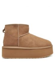 EMU Australia Śniegowce Stinger Micro Flatform W13082 Beżowy. Brązowe śniegowce damskie Emu Australia, ze skóry. Za 699.99 zł.