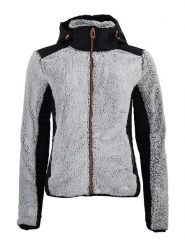 Peak Mountain Kurtka polarowa "Amarant" w kolorze szarym rozmiar: M. Szare kurtki damskie Peak Mountain, m, bez wzorów, z polaru, bez kaptura. Za 196.24 zł.