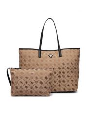 Guess Torebka VICTTORIA HWJP95 14290 Brązowy jasny. Brązowe torebki klasyczne damskie Guess, z aplikacjami, z materiału, bez dodatków. Za 714.99 zł.