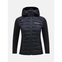 Kurtka narciarska damska Peak Performance Argon Hybrid Hood. Czarne kurtki damskie Peak Performance, xl, bez wzorów, bez kaptura, narciarskie. W wyprzedaży za 1,059.00 zł.