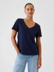 T-SHIRT DAMSKI KOSZULKA 1 BAWEŁNA GAP VINTAGE GRANATOWY. Niebieskie bluzki sportowe damskie GAP, s, z bawełny, bez kołnierzyka, bez ramiączek. Za 144.60 zł.