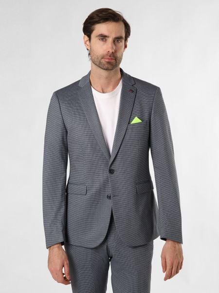 Finshley & Harding London kurtka modułowa - Brixdon Mężczyźni Slim Fit niebieski, 56. Niebieskie kurtki treningowe męskie Finshley & Harding London, m, bez wzorów, z dżerseju. Za 699.95 zł.