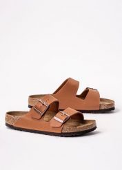 Birkenstock Arizona Soft Footbed BF SFB Klapki. Brązowe klapki i japonki męskie Birkenstock, ze skóry ekologicznej. Za 279.99 zł.