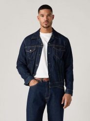 Levi's Kurtka dżinsowa w kolorze granatowym rozmiar: M. Niebieskie kurtki męskie Levi's, m, z aplikacjami, z bawełny, bez kaptura. Za 190.63 zł.