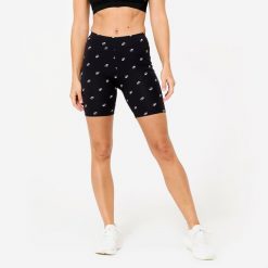 Legginsy krótkie fitness damskie Domyos. Czarne legginsy damskie DOMYOS, m, bez wzorów, z bawełny. Za 54.99 zł.
