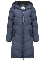 Geographical Norway Płaszcz zimowy "Bonus" w kolorze granatowym rozmiar: S. Niebieskie płaszcze damskie Geographical Norway, na zimę, s, bez wzorów, z puchu. Za 327.10 zł.