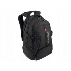 Plecak miejski z kieszenią na laptop Transit 16" 27l. Czarne plecaki damskie Wenger, bez wzorów. Za 392.99 zł.