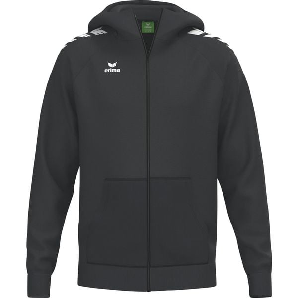 Czarna kurtka z kapturem Erima Cmpt Wings. Czarne kurtki damskie 575 FACTORY, m, bez wzorów, z materiału, z kapturem. Za 262.30 zł.