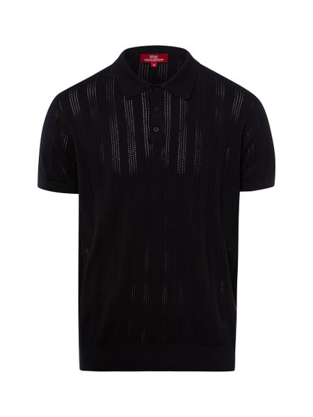 Finshley & Harding London koszulka polo z dzianiny Mężczyźni Bawełna niebieski|czarny, S. Czarne koszulki polo męskie Finshley & Harding London, m, bez wzorów, z bawełny, bez ramiączek. Za 139.95 zł.
