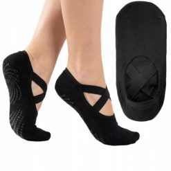 Skarpetki do jogi i pilatesu myga Gripped. Czarne skarpetki damskie Myga, bez wzorów, z materiału. Za 39.99 zł.