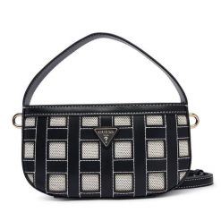 Torebka Guess. Czarne torebki klasyczne damskie Guess, z aplikacjami, bez dodatków. Za 544.99 zł.