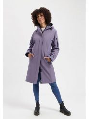 TRAVELIN' Płaszcz przejściowy "Uvana" w kolorze fioletowym rozmiar: L. Różowe płaszcze damskie Travelin', l, bez wzorów. Za 478.99 zł.