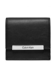 Calvin Klein Portfel K60K612206 Czarny. Czarne portfele damskie CALVIN KLEIN, bez wzorów, ze skóry. Za 139.99 zł.