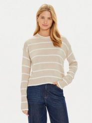 Brave Soul Sweter LK-230MASONC Beżowy Regular Fit. Brązowe swetry klasyczne damskie Brave Soul, l, z syntetyku, bez kołnierzyka. Za 99.99 zł.