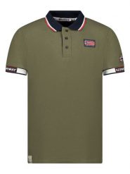 Geographical Norway Koszulka polo "Kauge" w kolorze khaki rozmiar: M. Brązowe koszulki polo męskie Geographical Norway, m, bez wzorów, z bawełny, bez ramiączek. Za 87.81 zł.