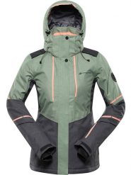 Alpine Pro Kurtka narciarska "Zariba" w kolorze zielono-antracytowym rozmiar: XS. Czarne kurtki narciarskie i snowboardowe damskie Alpine Pro, m, bez wzorów, bez kaptura, narciarskie. Za 400.65 zł.