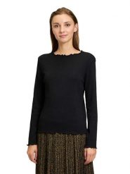 CARTOON Koszulka w kolorze czarnym rozmiar: 40. Czarne bluzki damskie Cartoon, bez wzorów, bez kołnierzyka, bez ramiączek. Za 60.88 zł.