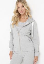 Szara Bluza Rozsuwana z Kapturem Ecula. Szare bluzy z kapturem damskie Born2be, s. Za 79.99 zł.