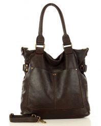 Torebka damska brązowa MARCO MAZZINI v7e. Brązowe shopper bag damskie MARCO MAZZINI, bez wzorów, ze skóry. Za 489.25 zł.