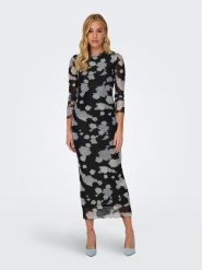 ONLY Sukienka codzienna 15312218 Czarny Slim Fit. Czarne sukienki damskie Only, na co dzień, xs, bez wzorów, z syntetyku, bez kołnierzyka, bez ramiączek, proste. Za 119.99 zł.
