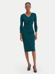 Rinascimento Sukienka koktajlowa CFC0126655003 Zielony Slim Fit. Zielone sukienki damskie RINASCIMENTO, m, bez wzorów, z syntetyku, wizytowe, bez kołnierzyka, bez ramiączek. Za 459.99 zł.