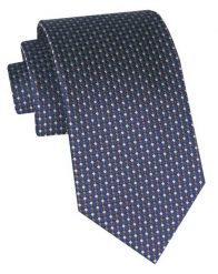 Klasyczny, Męski Krawat Alties - Ciemnoniebieski, Mikrowzór. Niebieskie krawaty i muchy męskie Alties, bez wzorów, z tkaniny, eleganckie. Za 49.00 zł.