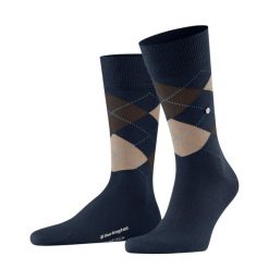 Skarpetki Burlington Edinburgh. Niebieskie skarpetki męskie Burlington, bez wzorów, z materiału. Za 136.50 zł.