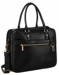 Torba biznesowa Peterson PTN 1294 czarna. Czarne torby na laptopa damskie Peterson, bez wzorów, ze skóry ekologicznej. Za 195.99 zł.
