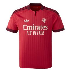 KOSZULKA WYJAZDOWA OLYMPIQUE LYONNAIS 26/27. Czerwone t-shirty sportowe męskie Adidas, l, z dzianiny, bez ramiączek, do piłki nożnej, climacool (adidas). Za 494.09 zł.