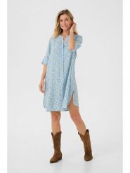 Cream Sukienka "Tiah" w kolorze błękitno-żółtym rozmiar: 38. Niebieskie sukienki damskie Cream, na imprezę, s, bez wzorów, z wiskozy, klasyczne, bez kołnierzyka, bez ramiączek, midi. Za 145.26 zł.