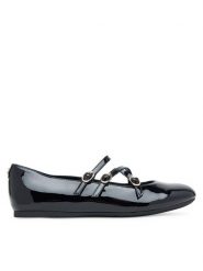 Guess Baleriny FLTKAL PAF02 Czarny. Czarne baleriny damskie Guess, z aplikacjami, ze skóry, bez obcasa. Za 259.99 zł.