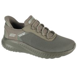 Buty sportowe Sneakersy męskie, Slip-Ins: Bobs Squad Chaos - Tough Walk. Zielone buty sportowe na co dzień męskie Skechers, bez zapięcia. Za 299.99 zł.