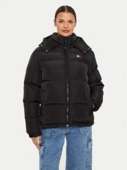 Tommy Jeans Kurtka puchowa Alaska DW0DW18610 Czarny Regular Fit. Czarne kurtki damskie Tommy Jeans, xl, bez wzorów, z jeansu, bez kaptura. Za 1,199.00 zł.