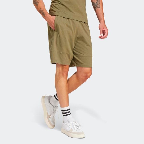 Spodenki fitness męskie ADIDAS. Zielone szorty męskie Adidas, m, z bawełny, na fitness i siłownię. Za 79.99 zł.