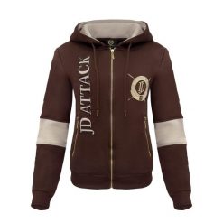 Bluza z zamkiem JD ATTACK Stefanie. Czerwone bluzy bez kaptura damskie JD ATTACK, l, z bawełny. Za 189.00 zł.