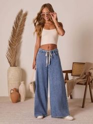 Milan Kiss Dżinsy - Loose fit - w kolorze niebieskim rozmiar: L. Niebieskie jeansy damskie Milan Kiss. Za 197.17 zł.