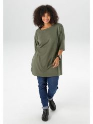 Aniston Tunika w kolorze khaki rozmiar: 50. Brązowe tuniki damskie Aniston, bez wzorów, bez kołnierzyka, bez ramiączek. Za 82.83 zł.