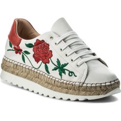 Espadryle EVA MINGE - Utrera 3R 18MJ1372403ES 102. Białe espadryle damskie Eva Minge, bez wzorów, z materiału, bez obcasa, na płaskiej podeszwie. W wyprzedaży za 269.00 zł.