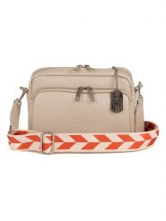 Anna Morellini Skórzana torebka "Erminia" w kolorze beżowym - 22 x 17 x 9 cm rozmiar: onesize. Brązowe torebki klasyczne damskie Anna Morellini, bez wzorów, z materiału, bez dodatków. Za 260.99 zł.