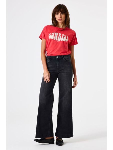 Garcia Koszulka w kolorze czerwonym rozmiar: M. Czerwone bluzki damskie Garcia, m, bez wzorów, z bawełny, bez kołnierzyka. Za 65.07 zł.