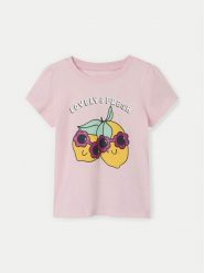 NAME IT T-Shirt Vibeke 13228146 Różowy Regular Fit. Czerwone koszulki dziewczęce Name it, bez wzorów, z bawełny, bez ramiączek. Za 49.99 zł.