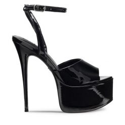 Sandały Nine West. Czarne sandały damskie Nine West, bez wzorów, bez obcasa, na szpilce. Za 124.99 zł.