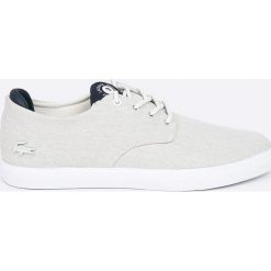Lacoste - Tenisówki. Szare trampki i tenisówki męskie Lacoste, bez wzorów, z materiału, bez zapięcia. W wyprzedaży za 299.90 zł.