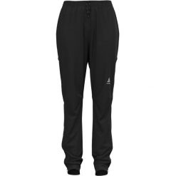 Spodnie na narty biegowe męskie ODLO Windbreaker. Czarne spodnie materiałowe męskie Odlo, bez wzorów, z elastanu, sportowe. Za 361.65 zł.