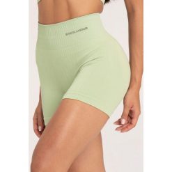 Spodenki fitness damskie Gym Glamour push up 2.0. Żółte spodenki sportowe damskie GYM GLAMOUR, bez wzorów, glamour. Za 119.99 zł.