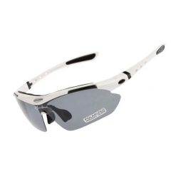 Okulary kolarskie polaryzacyjne ROCKBROS. Białe okulary przeciwsłoneczne męskie ROCKBROS, z materiału. Za 119.60 zł.