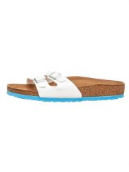 Birkenstock Klapki "Ibiza" w kolorze białym rozmiar: 40. Białe klapki damskie Birkenstock, bez wzorów, bez obcasa. Za 196.24 zł.