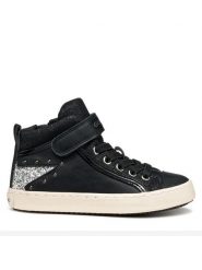 Geox Sneakersy J Kalispera J944GM 054GN C9244 M Czarny. Czarne buty sportowe dziewczęce Geox, bez wzorów, z materiału, bez zapięcia. Za 179.99 zł.
